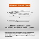 Tang FUJIYA 3020N-225BG High Leverage Powers Pliers Kurokin Japan