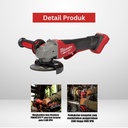Milwaukee M18 FSAGV100XPDB-0 FUEL 100mm Braking Grinder Paddle Switch