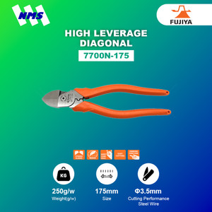 Tang FUJIYA 7700N-175 High Leverage Diagonal Cutting Nippers Japan