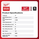 Mesin Bor Milwaukee M18 FPD3-0 Cordless Percusion Drill