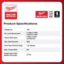 Milwaukee 1/2" M18 FMTIW2F12-0X0 FUEL Mid Torque Impact Wrench Mesin Pembuka Baut