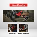Mesin Gergaji Milwauke M12 CHZ-0 FUEL Compact HACKZALL Cordless Baterai Portabel