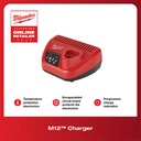 Milwaukee M12 NRG-201 Starter Kit Charger C12C & Baterai M12B2 for M12