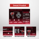 Obeng Cordless Milwaukee M12 FID-0 FUEL HEX 1/4" Impact Driver 12V
