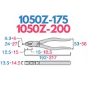 Tang Potong Electrical Side Cutting Nippers 7" 175mm 1050Z-175 FUJIYA