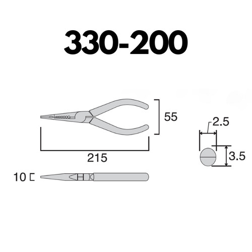 Tang Crimping Lurus FUJIYA 330-200 8" 200mm Mechanic Pliers Straight