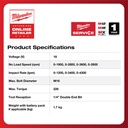 Milwaukee M18 FID2-0 Hex 1/4" Inch FUEL Cordless Impact Driver Mesin Obeng Bor