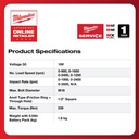 Milwaukee M18 FIW212-0 FUEL 1/2" Cordless Impact Wrench Compact
