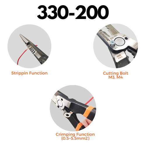 Tang Crimping Lurus FUJIYA 330-200 8" 200mm Mechanic Pliers Straight