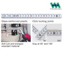 Penggaris Lipat Niigata Seiki Plastic Folding Ruler PFR-100CKD 1000mm