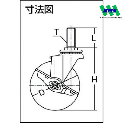 Roda Kastor HAMMER CASTER Screw Caster 420EA Series TRUSCO 367-0651