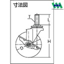 Roda Kastor HAMMER CASTER Screw Caster 420EA Series TRUSCO 367-0651