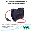Selang Angin Gulung HR5 Air Hose Reel 8mm x 6m PU Retractable Ratchet