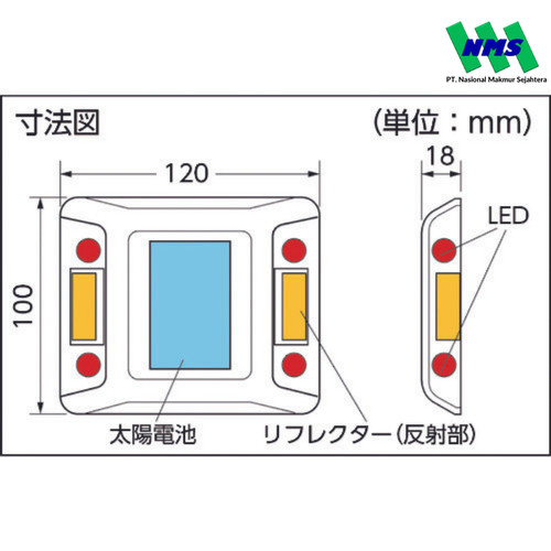 TRUSCO 417-4887 CATEYE Luminous Eye Mity Solar type Blink LE-260R
