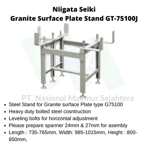 Niigata Seiki Granite Surface Plate Stand GT-75100J