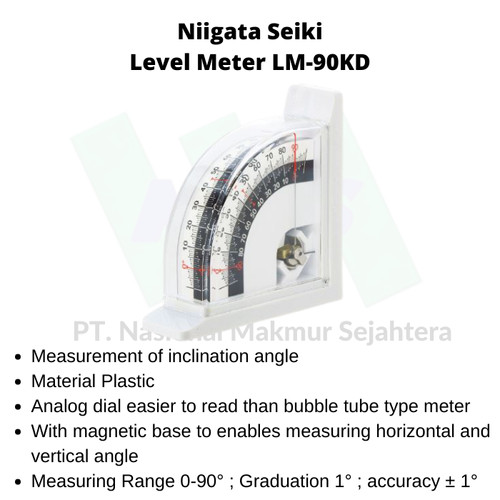Niigata Seiki Level Meter LM-90KD (Standard Magnet)