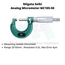 Niigata Seiki Analog Micrometer MC105-50