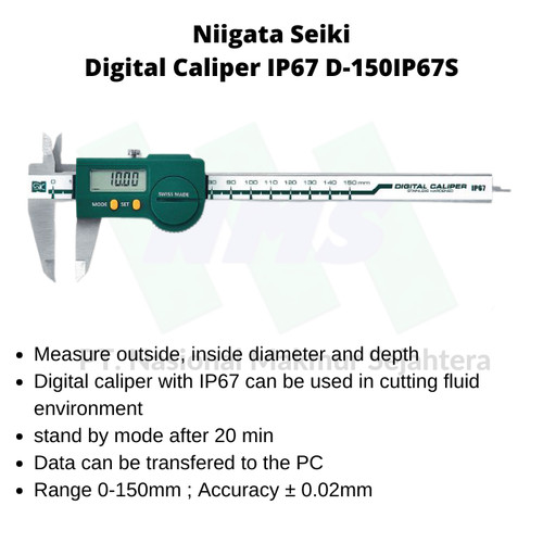 Niigata Seiki Digital Caliper IP67 D-150IP67S