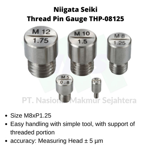 Niigata Seiki Thread Pin Gauge THP-08125