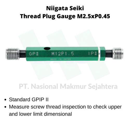 Niigata Seiki Thread Plug Gauge M3xP0.5