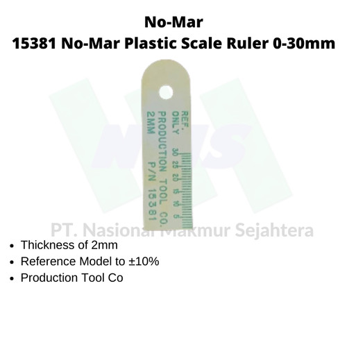 15381 No-Mar Plastic Scale Ruler 0-30mm
