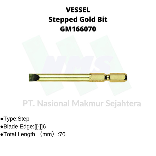 TRUSCO 125-2780 VESSEL Stepped Gold Bit