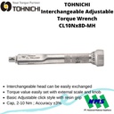 Kunci Torsi TOHNICHI CL10Nx8D-MH 2 - 10 Nm Interchangeable Wrench