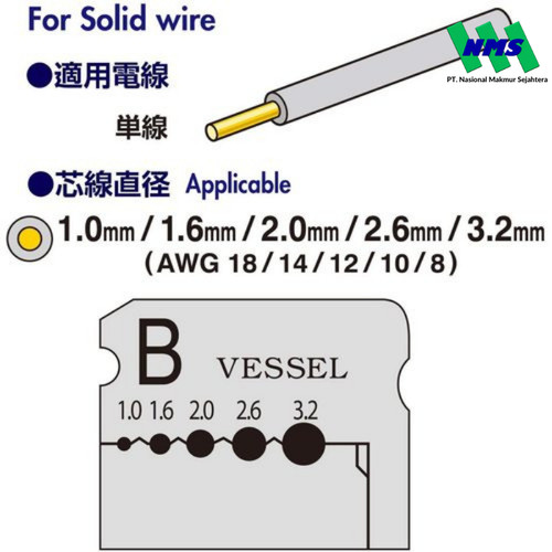 TRUSCO 124-4388 VESSEL Automatic Wire Stripper No 3000B Pengupas Kabel