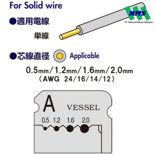 TRUSCO 124-4370 VESSEL Automatic Wire Stripper No 3000A Pengupas Kabel