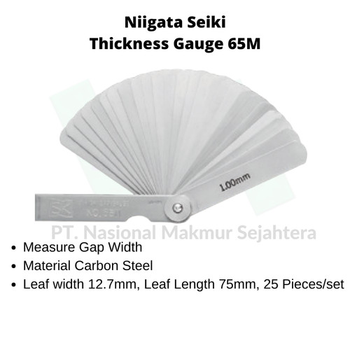 Niigata Seiki Thickness Gauge 65M Feeler Gauge