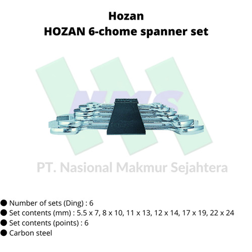 TRUSCO 325-8564 HOZAN 6-chome spanner set W-521