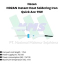 TRUSCO 117-2778 HOZAN Instant Heat Soldering Iron Quick Ace 19W