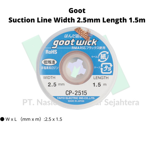 TRUSCO 364-2062 GROOT Suction Line Width 2.5mm Length 1.5 CP-2515