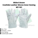 TRUSCO 819-2523 Cowhide Leather Gloves Inner Sewing MT-101