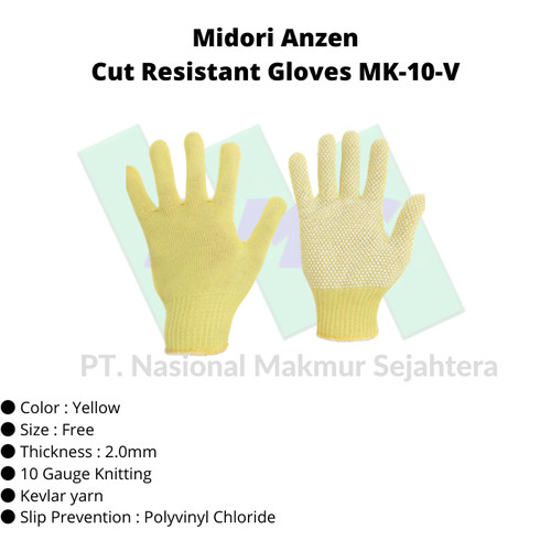 TRUSCO 335-7091 Cut Resistant Gloves MK-10-V