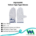 Sarung Tangan Fuji Glove Genuine Cowhide Leather Gloves F-804 White Kulit Sapi