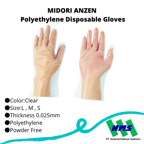 TRUSCO 819-2588 Polyethylene Disposable Gloves -