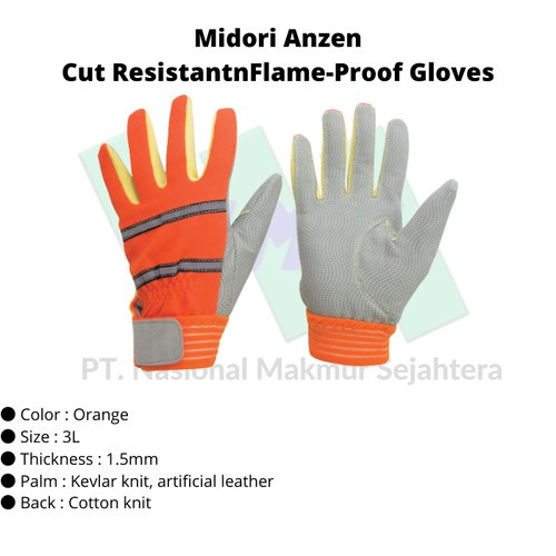 TRUSCO 819-2551 Cut ResistantnFlame-Proof Gloves