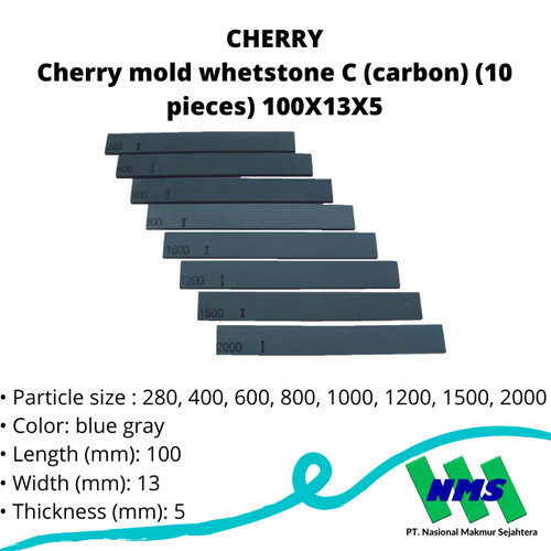 TRUSCO 416-7597 Cherry mold whetstone C (carbon) (10 pieces) 100X13X5