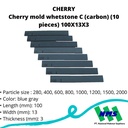 TRUSCO 416-7520 Cherry mold whetstone C (carbon) (10 pieces) 100X13X3