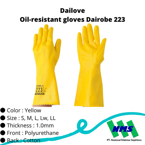TRUSCO 721-9237 DAILOVE Oil-resistant gloves Dairobe 223