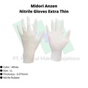 Sarung Tangan Midori Anzen Nitrile Gloves Extra Thin White 388-9068