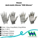 TRUSCO 421-8795 Anti-static Gloves "ESD Gloves" Grey