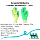 TRUSCO 335-1971 Rubber Coated Gloves "Dunk"