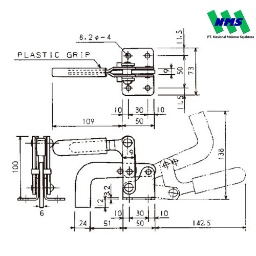 KAKUTA Vertical Handle Toggle Clamps X4