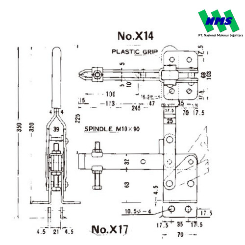 KAKUTA Vertical Handle Toggle Clamps X14