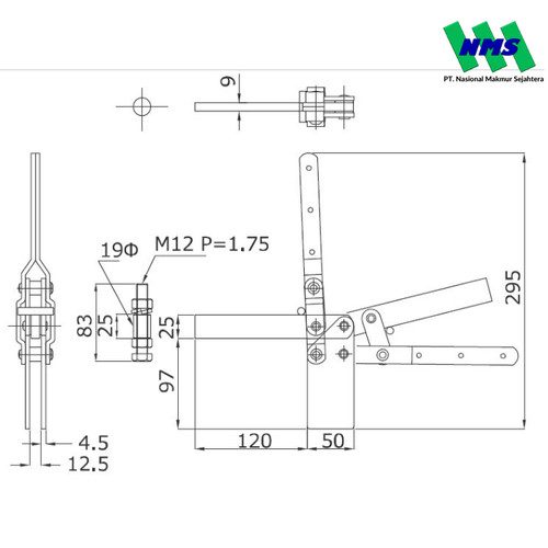 KAKUTA Vertical Handle Toggle Clamps KAK 45