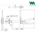 KAKUTA Vertical Handle Toggle Clamps KAK 45