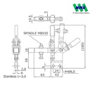 KAKUTA Vertical Handle Toggle Clamps KAK 42K-2S