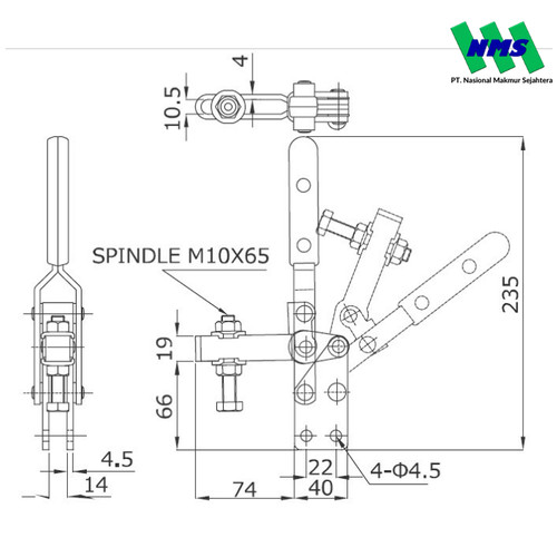 KAKUTA Vertical Handle Toggle Clamps KAK 41K